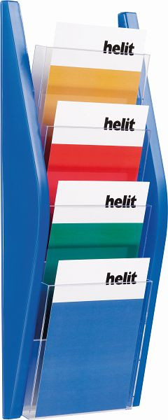 helit Wandbogendisplay "the arc" 4 x DIN A5 hoch, blau transluzent, H6270230