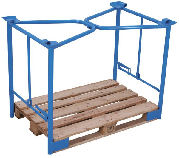 VARIOfit Palettenaufsatz Typ 65K, Innenmaße: 1.200 x 800 mm, RAL 5012 lichtblau, Nutzhöhe: 1.200 mm, pa-080.302