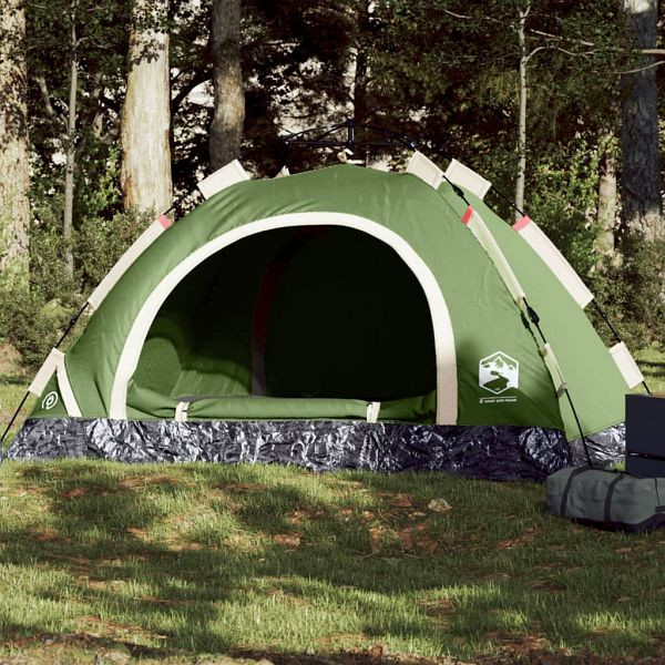 vidaXL Campingzelt 3 Personen Grün Quick Release, 4004165