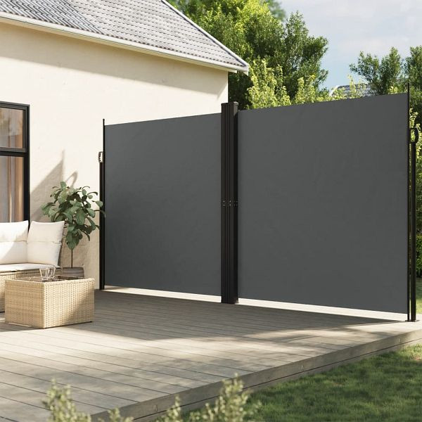 vidaXL Seitenmarkise Ausziehbar Anthrazit 220x1000 cm, 4004778