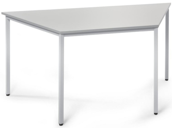 Deskin Besprechungstisch BASE-MODUL, Platte Dekor Lichtgrau, Gestell Alusilber RAL 9006, B 1600/ 800 x T 690 x H 720 mm, 221488