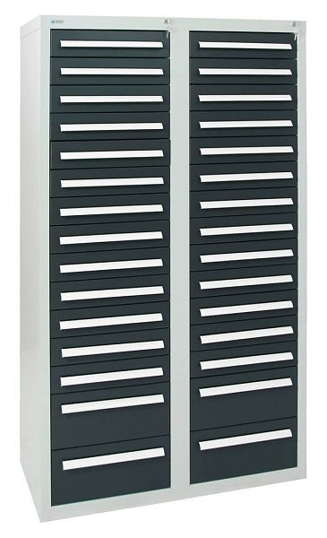 stumpf Schubladenschrank Serie T-100/35-4, RAL 7035/7016, 30 Schubladen (26x100, 4x200mm), 8154771