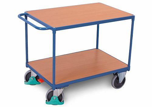 DENIOS Tischwagen DENIOS classic-line aus Stahl, 2 Böden, 1200 x 800 mm, 500 kg, 258195