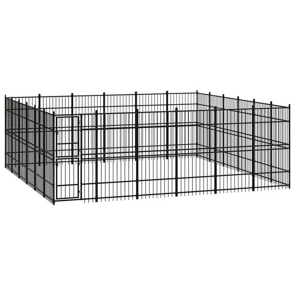 vidaXL Outdoor-Hundezwinger Stahl 33,18 m², 3097995