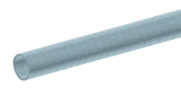 Rapid Vakuumschlauch mit Nennweite DN 12, PU/PVC, klar, Stützspirale aus Draht, Meterware, 08 500