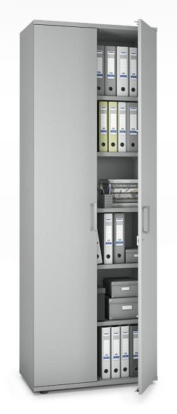 Deskin Flügeltürenschrank MULTI MODUL-PRO, Dekor lichtgrau, B 800 x H 2250 x T 420 mm, 351751