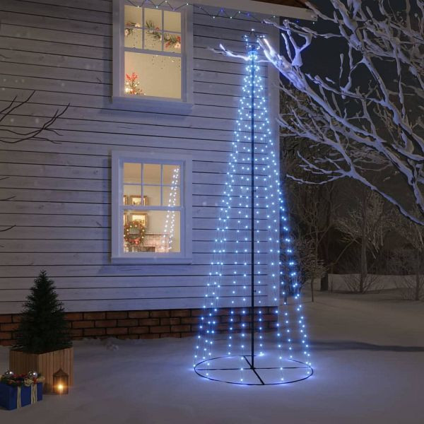 vidaXL LED-Weihnachtsbaum Kegelform Blau 310 LEDs 100x300 cm, 343492