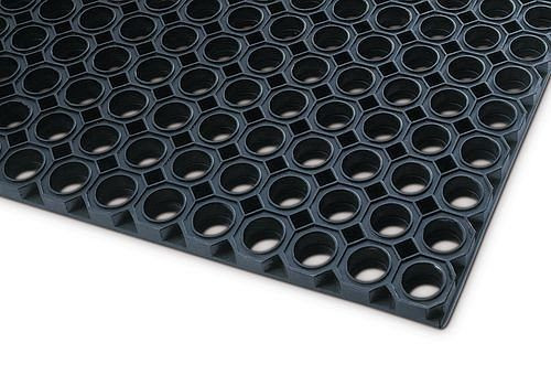 DENIOS Schmutzfangmatte OM 8.10 für Außen, Naturgummi, Stärke 23 mm, 75 x 100 cm, 123232