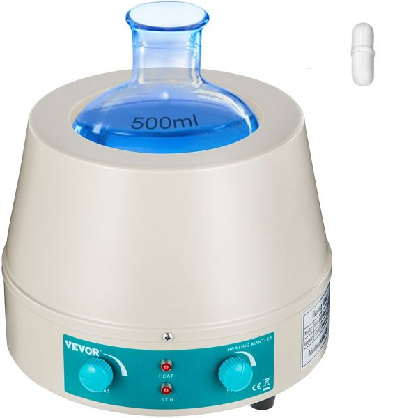VEVOR Labor Heizmantel 500 ml zum Erhitzen und Rühren von Flüssigkeiten, 500MLCLJBJDRT0001V2