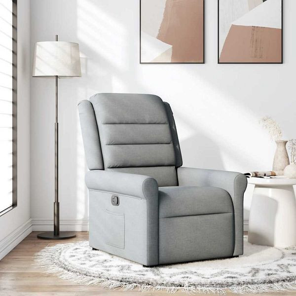 vidaXL Relaxsessel Hellgrau Stoff, 4015636, 8721158336422