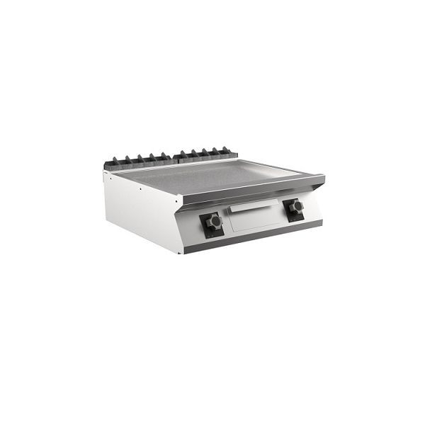 Mareno M1-900 elektrische Griddleplatte mit glatter, mattverchromter Platte, 80cm, 800(B)x920(T)x250(H)mm, FT98ELCST, 191.249
