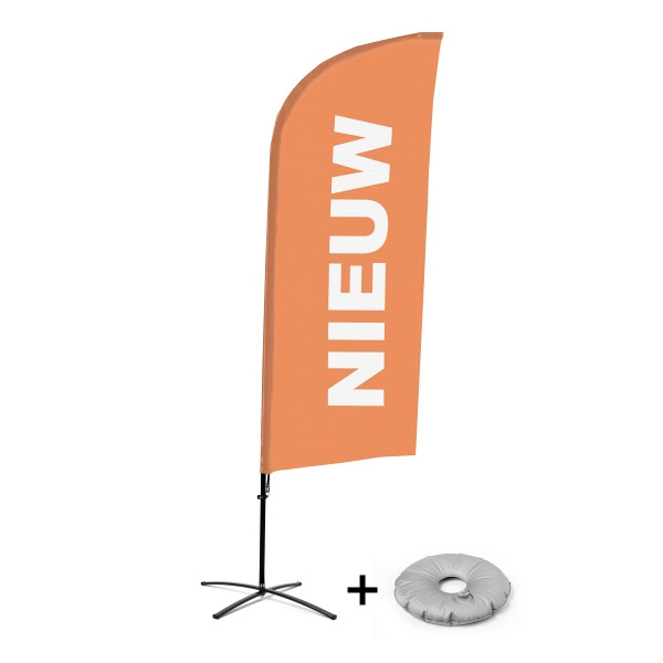 Showdown Displays Beachflag Alu Wind Komplett-Set Neu Orange Niederländisch Kreuzständer, BFAW310-CB30-WB-I94