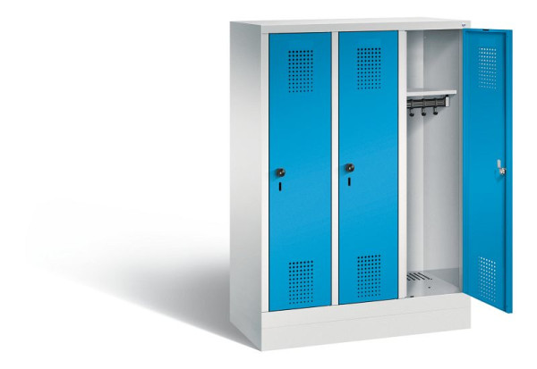 C+P Kindergarten-Spind Evolo, H1300xB900xT300mm, Farbe: Lichtgrau / Lichtblau, 480203-30 S10079