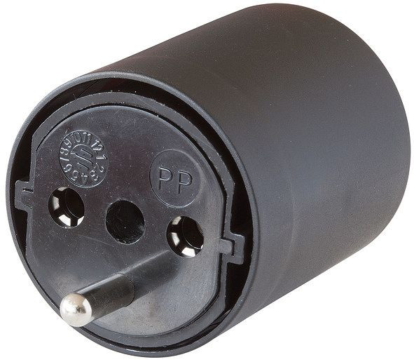 Brennenstuhl Fix-Adapter DE auf CH schwarz 230V 3-polig, VE: 10 Stück, 1081592404