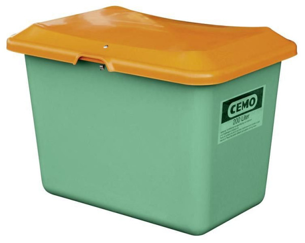 Cemo Streugutbehälter Plus 3 200 l, grün/orange, ohne Entnahmeöffnung, 10574