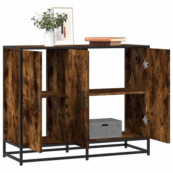 vidaXL Sideboard Räuchereiche 94x35x76 cm Holzwerkstoff, 849006