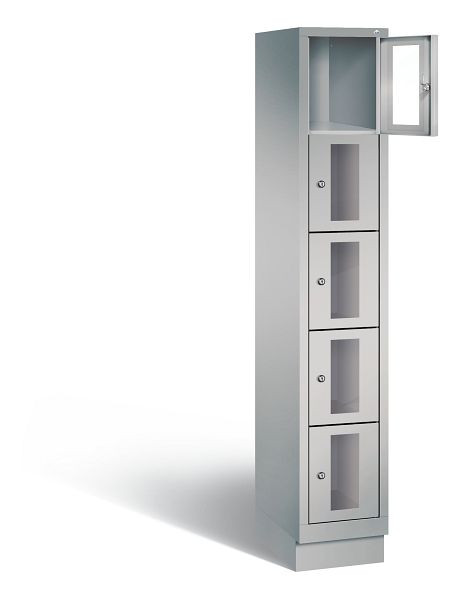 C+P Schließfachschrank Classic, H1800xB320xT500mm, Farbe: Weißaluminium, 8020A105 S10013