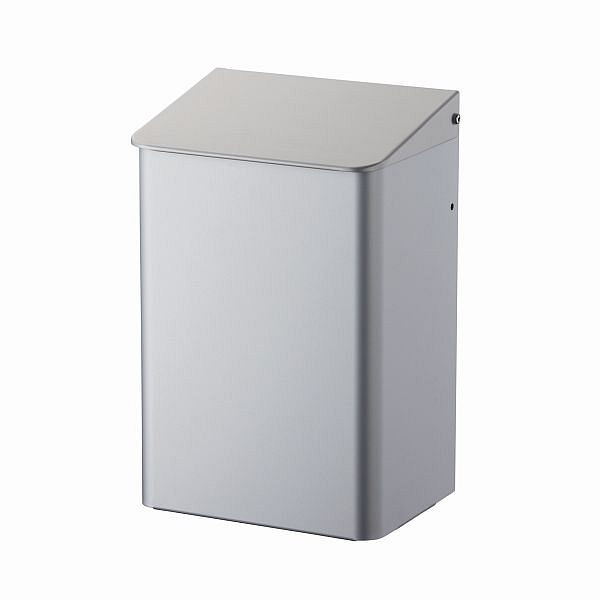 Air Wolf Abfallbehälter mit 6 Liter Volumen, Serie Omikron II, H x B x T: 320 x 212 x 164 mm, Aluminium eloxiert, 35-770