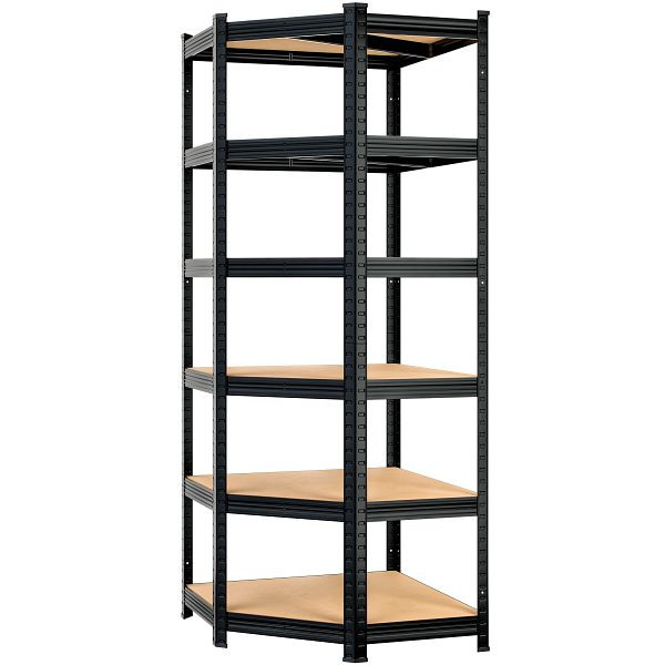 monzana Schwerlasteckregal 180x70x40cm Schwarz 875kg, 12109888
