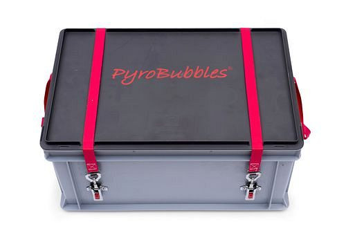 DENIOS Batteriebox aus PP, 56 Liter, S-Box 1 Basic, Füllung PyroBubbles, 261768