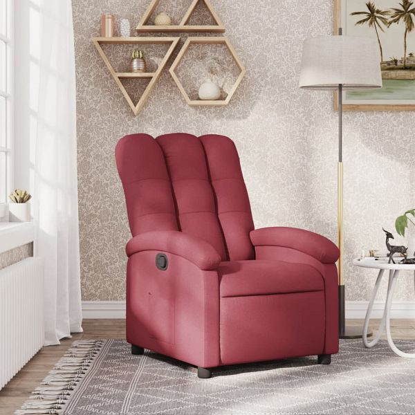 vidaXL Relaxsessel Weinrot Stoff, Füllmaterial: Schaumstoff, PP-Faser, 371730