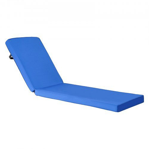 VEVOR Deckchair Auflagen, 1830x533x75 mm, wasserabweisend, farbecht, Sonnenliegen-Kissen mit Bändern, blau, HMHM1J72INCHB0CR5001V0