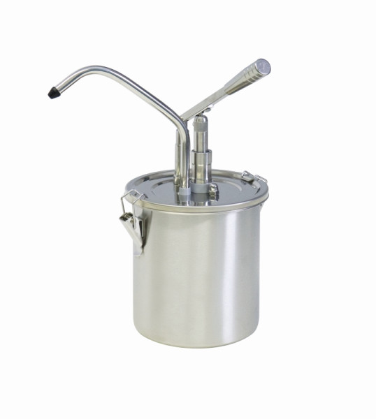 Schneider Hebel Dosierspender - 3 Liter, Ø Behälter 180 mm, Höhe 380 mm, Edelstahl, 152403