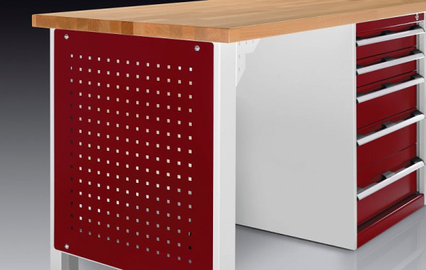 bott cubio Lochplatte für Werkbankfuß mobil BxTxH: 1 x 610 x 642 mm, RAL 3004, 41010094.24V