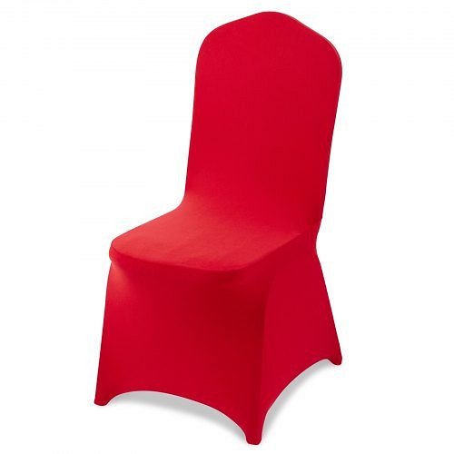 VEVOR Stuhlhussen Stuhlbezug 50 Stk. aus Polyester-Spandex, waschbar, abnehmbar, für Hochzeiten, Bankette, 51x45x95 cm, Rot, YTHS50PCSZKQZEXZM001V0