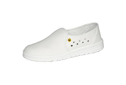 ABEBA ESD-Berufsschuhe air cushion Slipper weiß ESD, O1, Ristbereich mit Gummizug, Mikrofaser, 32370-39