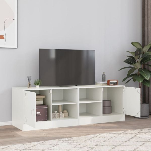vidaXL TV-Schränke 2 Stück Weiß 67x39x44 cm Stahl, 841702