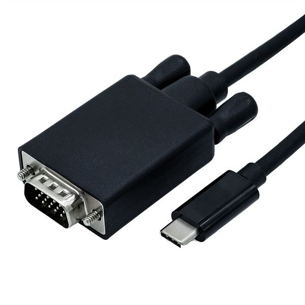 ROLINE USB Typ C - VGA Adapterkabel, ST/ST, 1 m, 11.04.5820