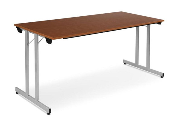 Deskin Klapptisch / Mehrzwecktisch, Platte Dekor Kirsch, Gestell Alusilber, B 1200 x T 600 x H 720 mm, 349457