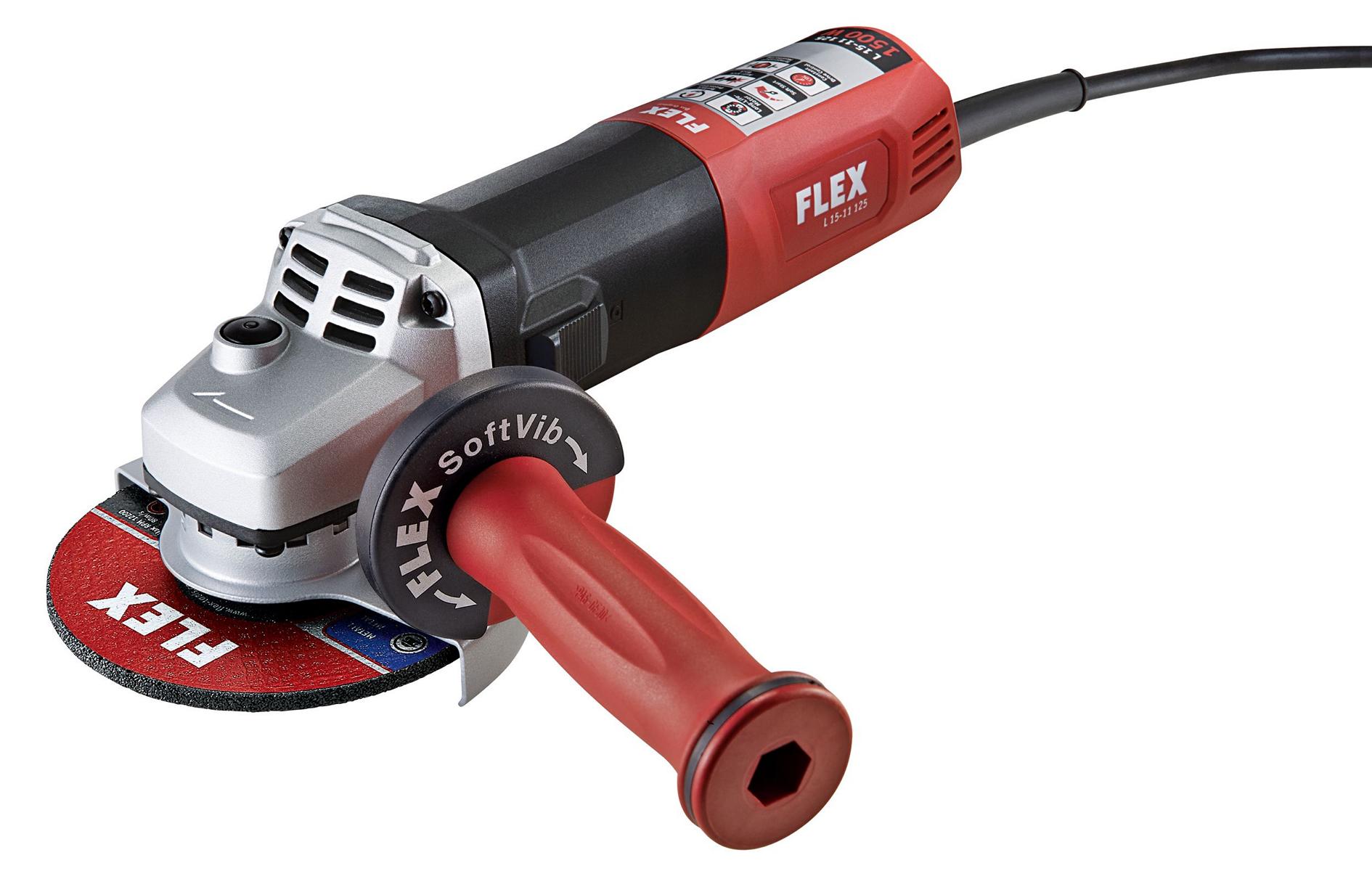 FLEX 1500 Watt Winkelschleifer mit überlegener Durchzugskraft 125 mm L ...
