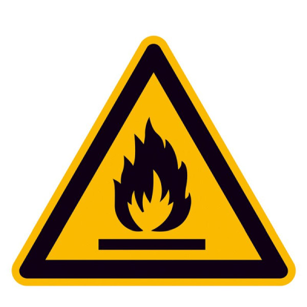 Stein HGS Warnschild, Warnung vor feuergefährlichen Stoffen, Folie, 100 mm, 500er-Rolle, 31.0151