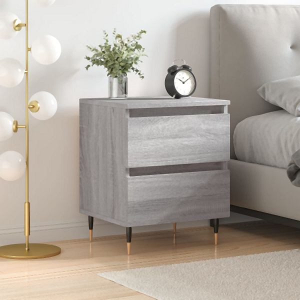 vidaXL Nachttisch Grau Sonoma 40x35x50 cm Holzwerkstoff, 826872