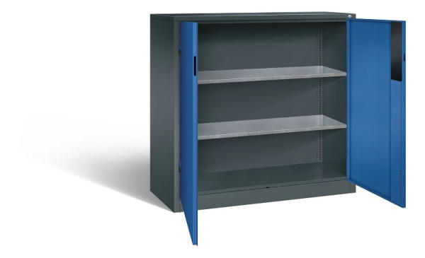 C+P Werkzeugschrank Acurado, H1200xB1200xT500mm, Farbe: Anthrazitgrau / Enzianblau, Muldengriff, 8531-052 S10245