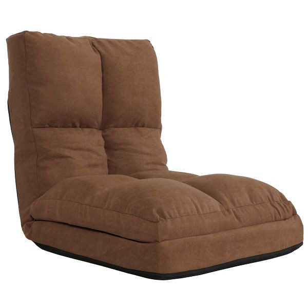 Mendler Bodensessel HWC-N45, Schlafsessel Klappsessel Funktionssessel, Schlaffunktion faltbar Stahlrahmen Samt, braun, 106918