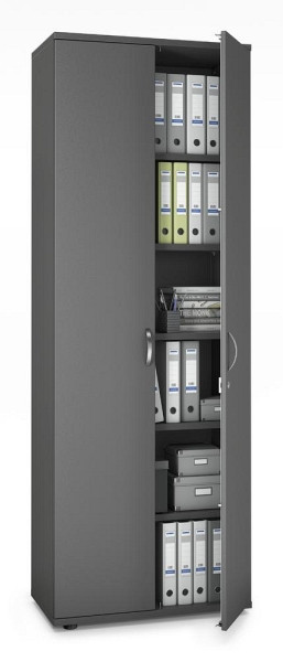 Deskin Flügeltürenschrank MULTI M pro, Anthrazit, 800 x 420 x 2250 mm, 332877