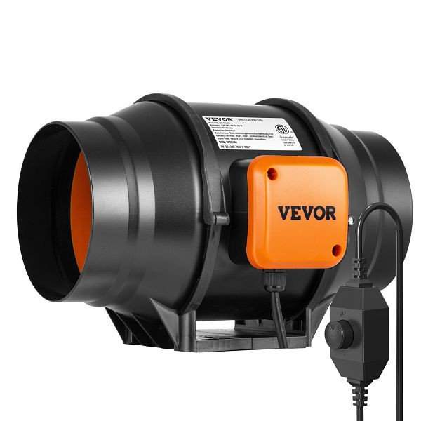 VEVOR 60W Inline-Kanalventilator HVAC-Abluftgebläse Rauchabzug Rohrventilator, XLGDFJYCHSAC6J5DVV2
