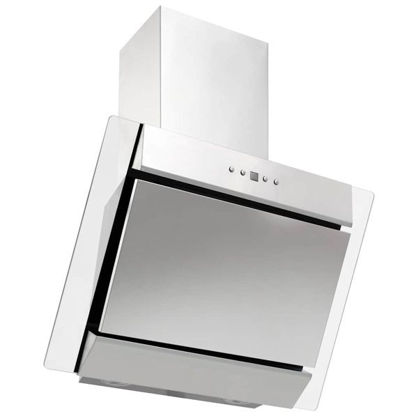 vidaXL Dunstabzugshaube 60 cm Edelstahl und Hartglas Silbern, 51124