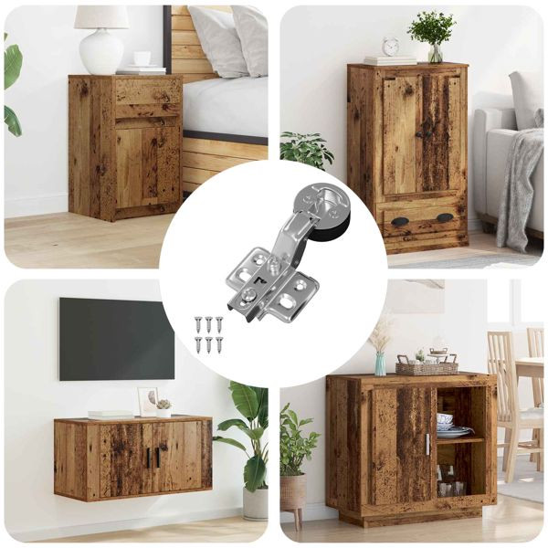 vidaXL Scharnier 123-teilig Silber 35 mm Eisen, 864679