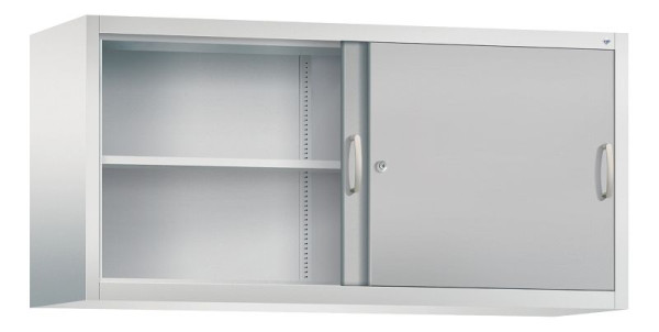 C+P Aufsatzschrank Acurado, H790xB1600xT500mm, Farbe: Lichtgrau / Weißaluminium, Bügelgriff, 2 OH, 2155-00 S10085