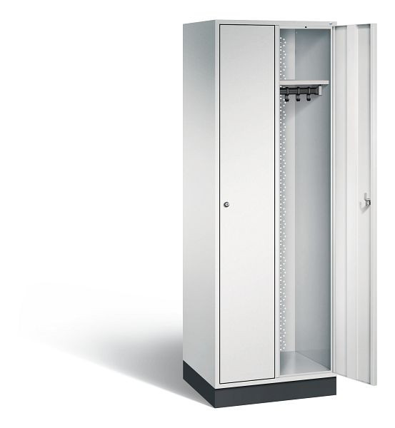 C+P Garderobenschrank Intro, H1950xB620xT490mm, Farbe: Lichtgrau, 8170-201 S10004