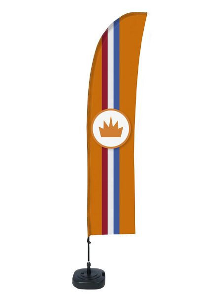 Showdown Displays Beach Flag Budget Wind Komplettset L Orange Krone, BFBL-WT21-17-I797