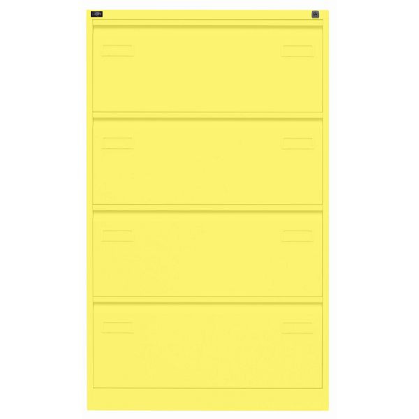 Bisley LIGHT Hängeregistraturschrank LIGHT, doppelbahnig, 4 HR-Schubladen, 641 zinkgelb, CDF4641