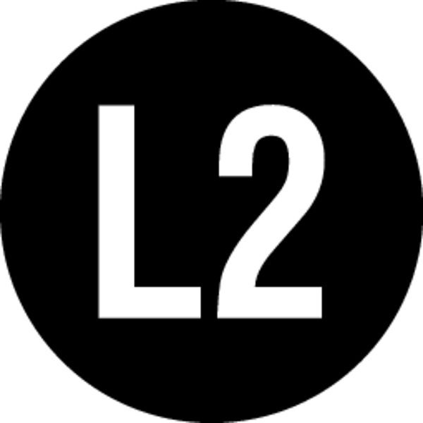 Schilder Klar Maschinenkennzeichnung Wechselstromnetz Außenleiter 2, 16 mm Folie selbstklebend, VE: 100 Stück, 336/62