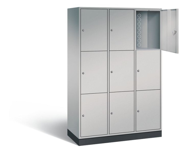C+P XL-Schließfachschrank Intro, H1950xB1220xT490mm, Farbe: Weißaluminium, 8370-302 S10111