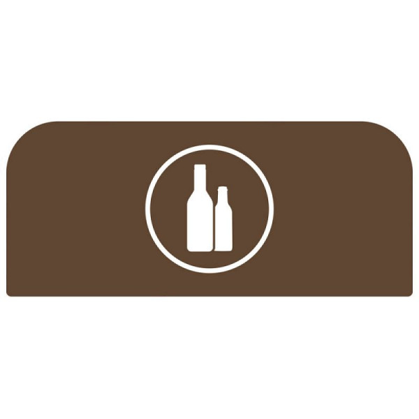 STEIN HGS Configure Recycling-Station Hinweistafel Glas, braun, 57 Liter, NL, 84083.0005