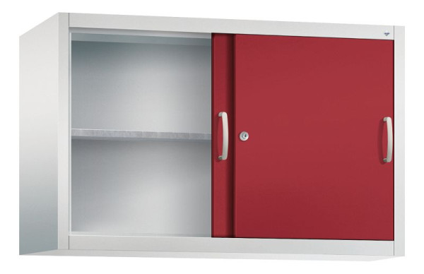 C+P Aufsatzschrank Acurado, H790xB1200xT400mm, Farbe: Lichtgrau / Rubinrot, Bügelgriff, 2 OH, 2045-09 S10042